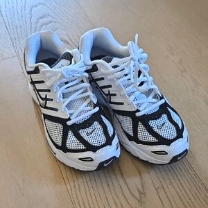 Kids White and Black Athletic Shoes
